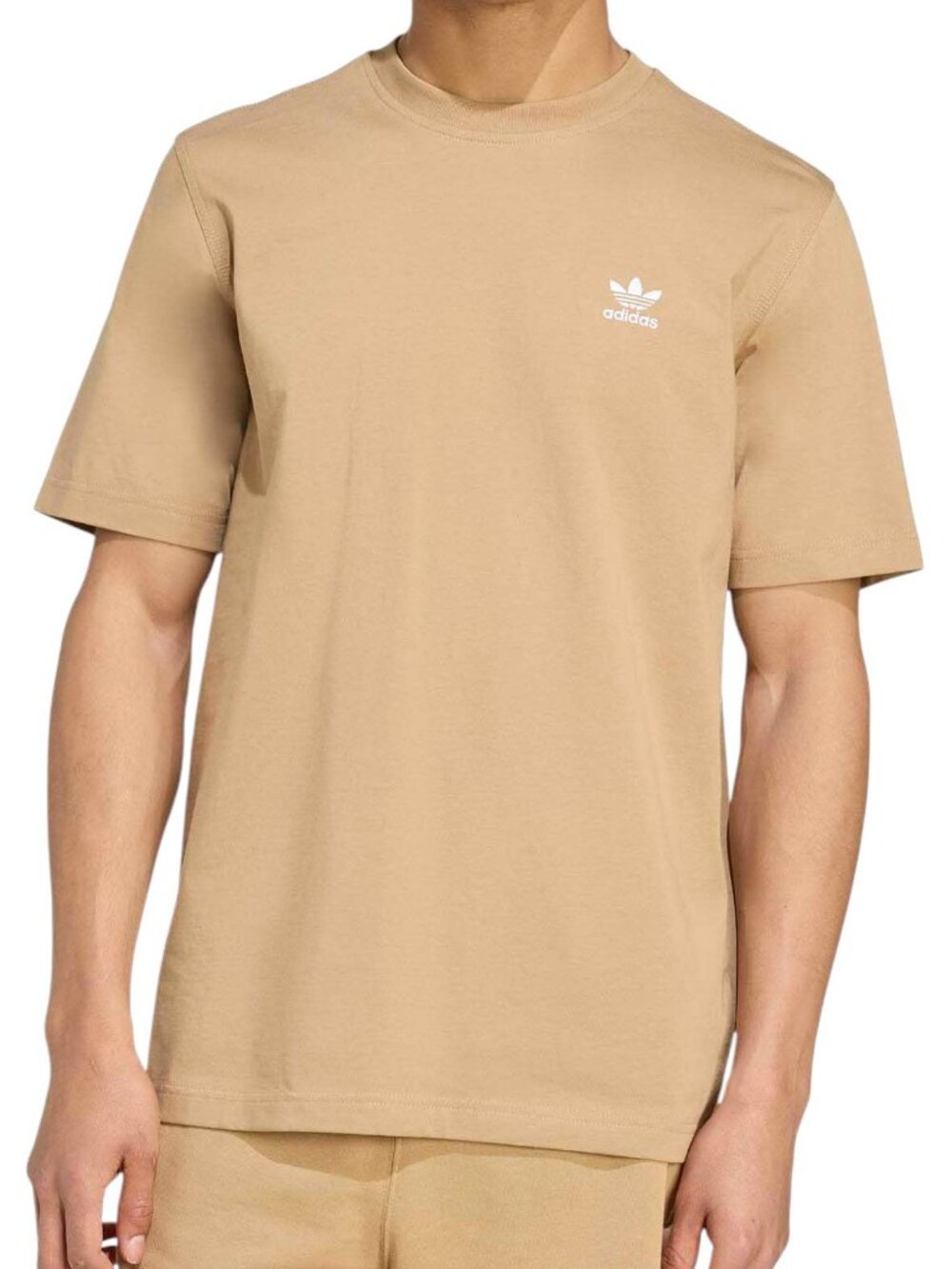 adidas Men's Trefoil Essentials Short Sleeve T-Shirt - Color: Cardboard - Picture 2 of 6